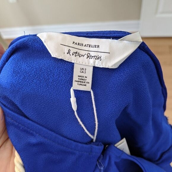 𝅺🆕 & Other stories royal blue nautical midi length dress - Picture 13 of 13